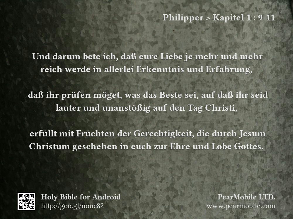 Philipper, Kapitel 1:9-11